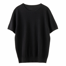 2025年秋季新款圆领针织半袖休闲通勤舒适，女装羊绒衫，濮尚羊绒