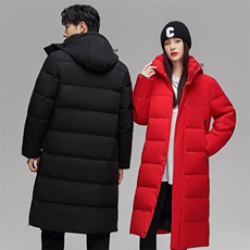 90%白鸭绒情侣款羽绒服新款男女同款中长款时尚潮流外套2415-P240，男装羽绒服，星座1210A