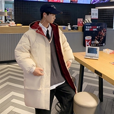 男士冬季中长款棉服男纯色加厚棉服休闲棉袄潮流A266-WMY2112-P85，男装棉衣，电商A266