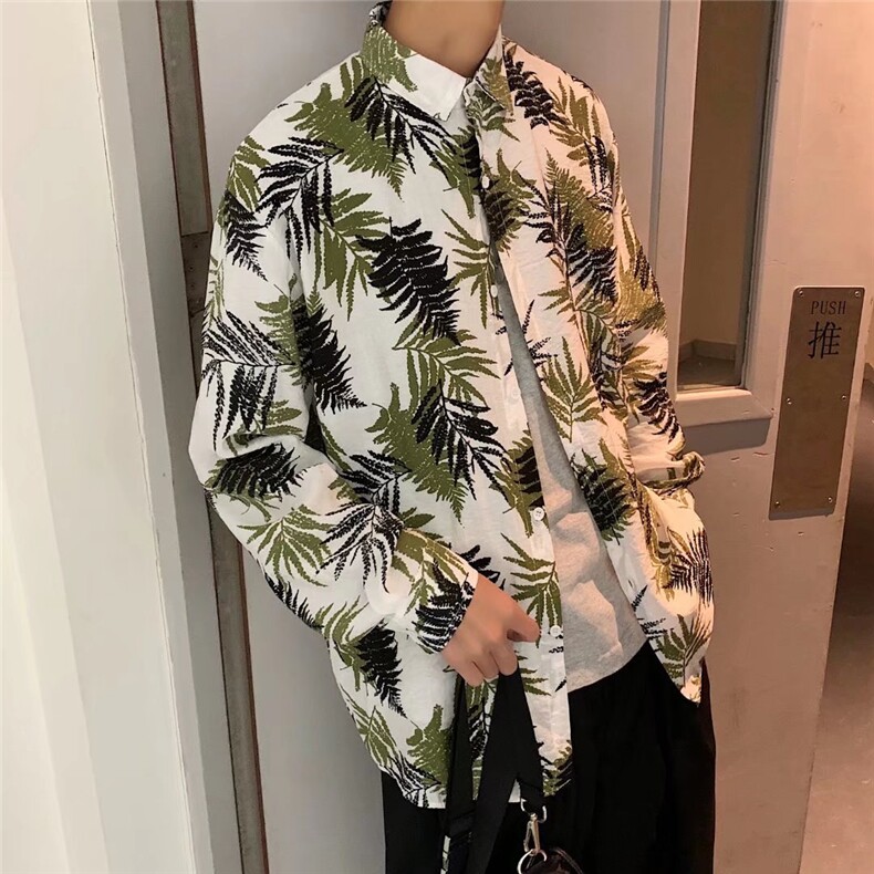长袖衬衫男港风日系春季韩版潮流帅气衬衣CS11P30,男装衬衫,星座1116-2