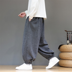 2025秋冬新款 条纹复古休闲裤 风阔腿哈伦裤 灯笼裤 2539-P75图片