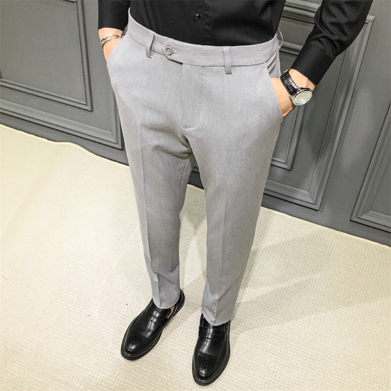 经典款男士西裤休闲裤小直筒商务长裤  K506-P45图片