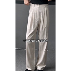 【量大价优】亚麻凉感休闲西裤复古宽松直筒阔腿裤K06028P55，男装西裤，星座1004（原星座815-3）