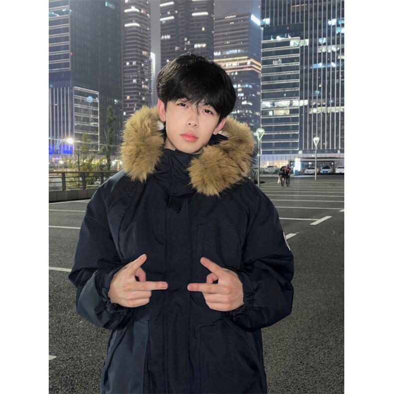 A454-P138派克服棉衣外套加厚工装大毛领棉服男女同款,男装棉衣,星座911