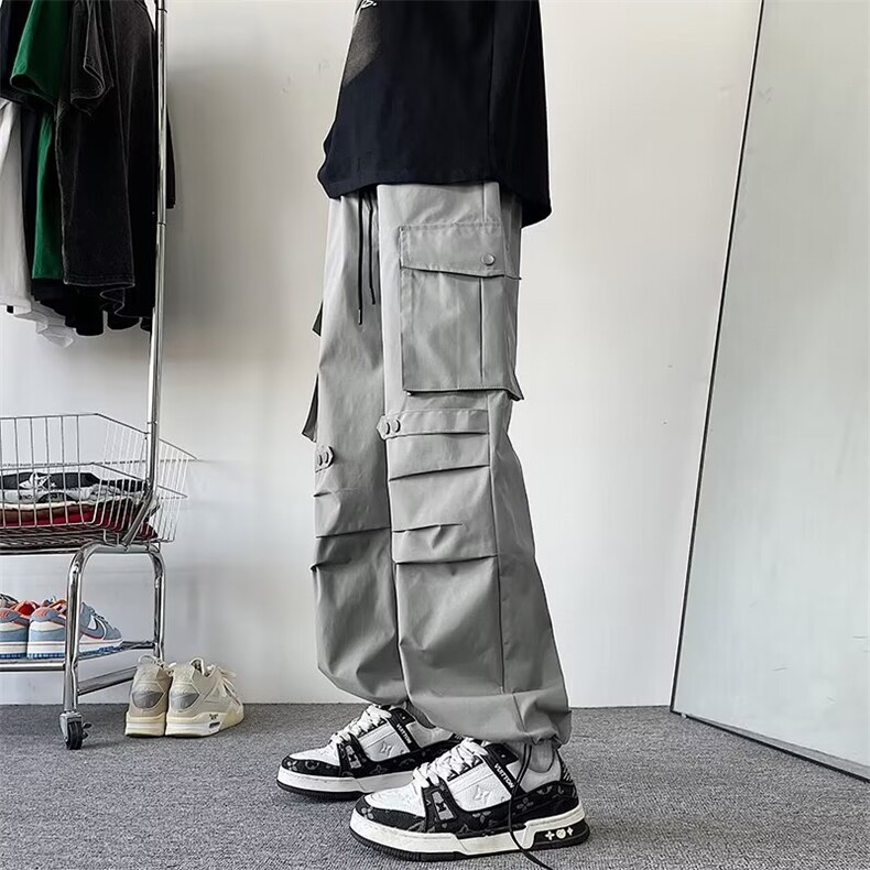 美式高街工装裤男款春秋季潮牌户外机能冲锋裤M537P40,男装工装外套,星座1116-2