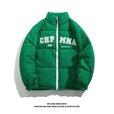 MY6601-P65冬季男士潮牌字母棉服新面料压花外套加厚保暖棉衣，男装棉衣，电商C309A