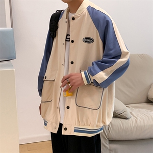 棒球服男拼色夹克韩版潮流宽松百搭学生港风炸街外套JK0420-P48图片