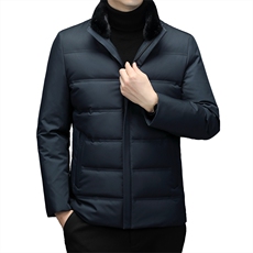 男装冬季御寒休闲上衣2023新款中年加厚保暖立领羽绒服男士外套，男装羽绒服，电商B212（原钱塘6029）