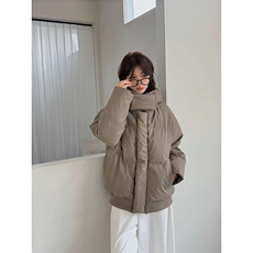 现货5W件冬季三防重磅boxy短款羽绒连帽PU皮棉衣外套防风加厚棉服，男装棉衣，电商A486