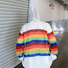 春秋重磅小香风加厚针织开衫宽松高级感小众拉链毛衣外套潮，男装针织衫/毛衣，星座716-3