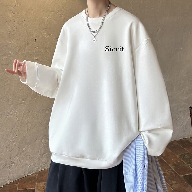 控38简约帅气百搭长袖t恤男大码卫衣T4098-P25加绒款-P35,男装卫衣,电商A040