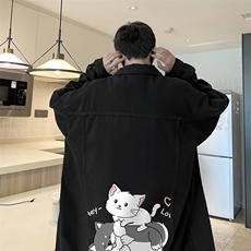 牛仔夹克男大码牛仔外套男茄克NJ77300-P60加绒款-P75，男装夹克，电商A040