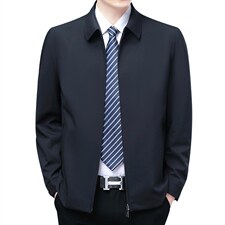 夹克2023年新款商务休闲中年男士立领春秋季时尚潮流外套男装上衣，男装夹克，电商B212（原钱塘6029）