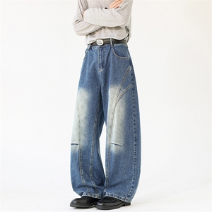 203-6 K2597 P53～春装新款 美式弯刀水洗牛仔裤，男装牛仔裤，星座203-6(原电商259)