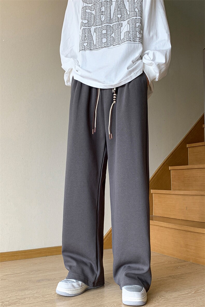 8XL-M特大码休闲裤男生简约休闲日系宽松直通长裤胖子男K933P40,男装休闲裤,电商D206-1