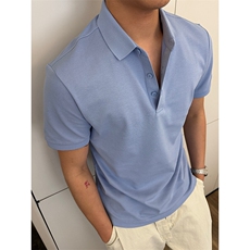 7A抑菌220克丝光珠地高品质常年主推短袖T恤翻领Polo衫T0257，男装Polo衫，电商D342