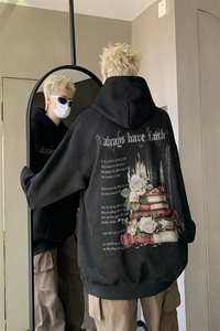 2024美式复古松连帽麂皮绒卫衣XZ301B-JB1003-P55图片