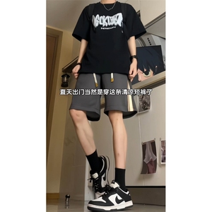 2026夏季主推美式潮牌男拼接短裤24XD23029-特批30图片