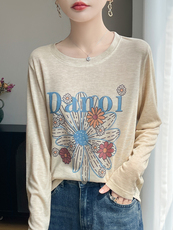 2025秋冬百搭时尚简约太阳花针织长袖，女装针织衫/毛衣，羊特美羊绒