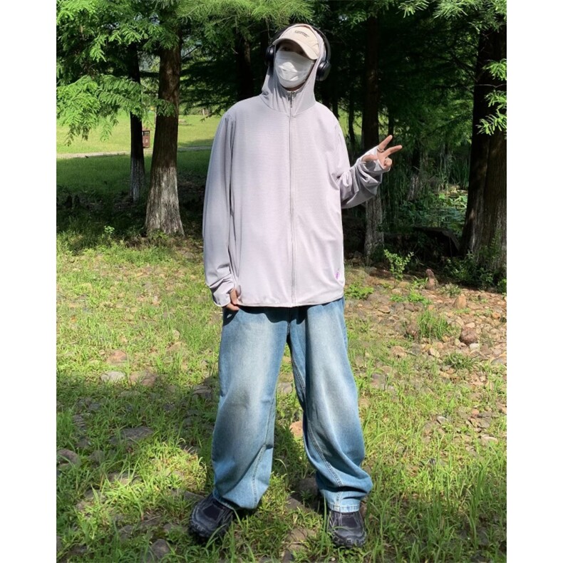 新款防晒衣男夏季冰丝轻薄透气户外钓鱼骑车防晒服W9254P35,男装夹克,星座1116-2