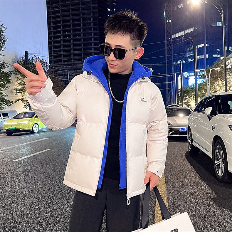 精神小伙男士连帽皮棉衣加厚冬季棉服潮流棉袄男A266-P02-P100,男装棉衣,电商A266