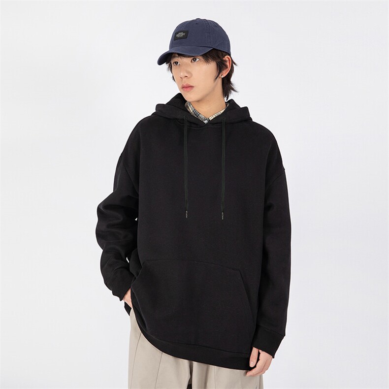 港风2025秋季ins连帽卫衣男士纯色宽松休闲外套上衣HY221TP45控68,女装短外套,电商A140（原A102B-1）