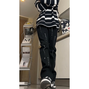 某音现货！加绒微喇牛仔裤修身显瘦 视频切片 常规55加绒65图片