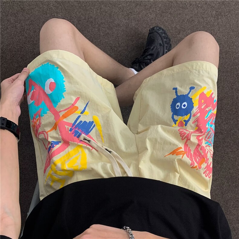 男新款青少年时尚休闲冰丝皱发泡裤 D6537 P28图片