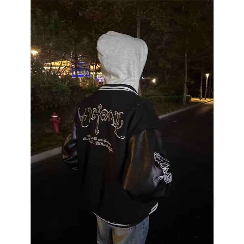 【有货】DJK971-P70原版高质量拼皮全刺绣棒球服夹克,男装夹克,星座603-2