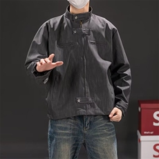 美拉德高街痞帅夹克男PU皮衣小众设计潮牌短款外套W6059-P78，男装夹克，星座412-3