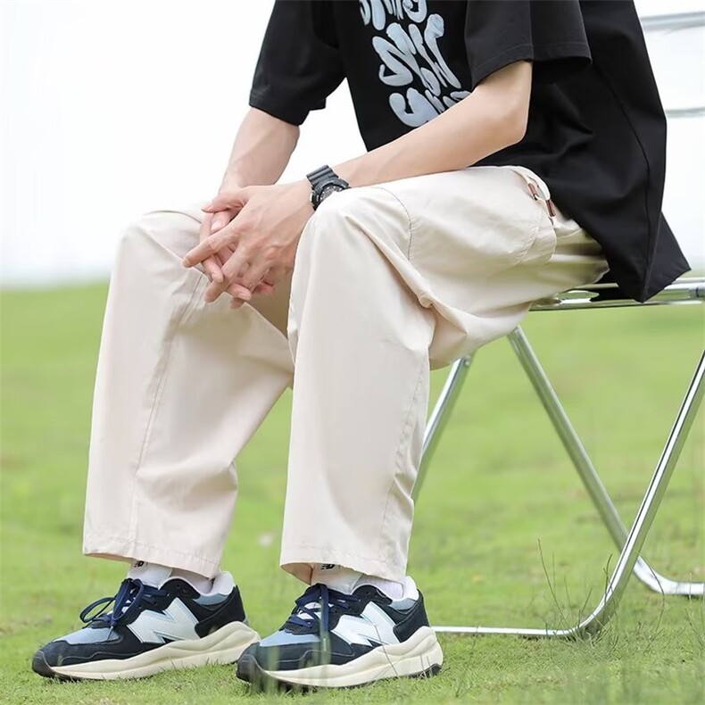 日系复古工装裤男夏季薄款宽松阔腿直筒休闲九分裤子K590-P40,男装休闲裤,星座1109-3