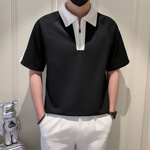 夏新款短袖POLO衫男社会小伙短袖T恤A210-A811-P45控68图片