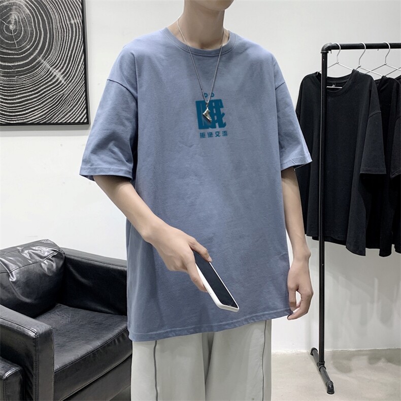 T2282P25港风室内潮21夏季新款潮流男士短袖T恤宽松半袖体恤衫,男装T恤,星座510A-1
