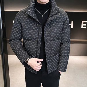 标50绒备货 冬季字母立领羽绒服男休闲保暖外套 B328-9901-P185图片