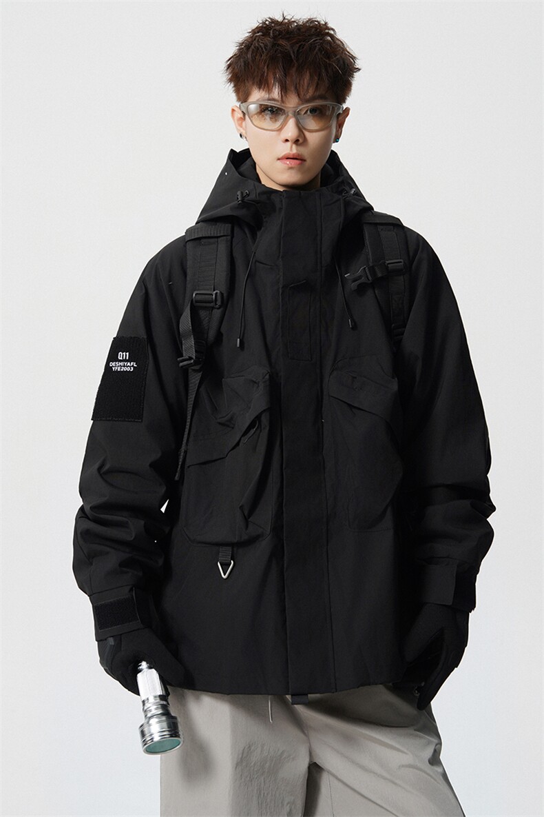 8XL-M特大码冲锋衣防水宽松工装风男夹克外套JK1306P90控118,男装夹克,电商D206-1