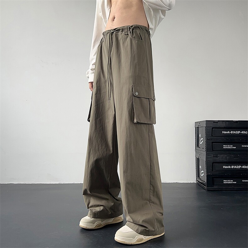 美式复古休闲多口袋工装裤男女宽松直筒休闲裤XZ211-1-K2340-P60图片