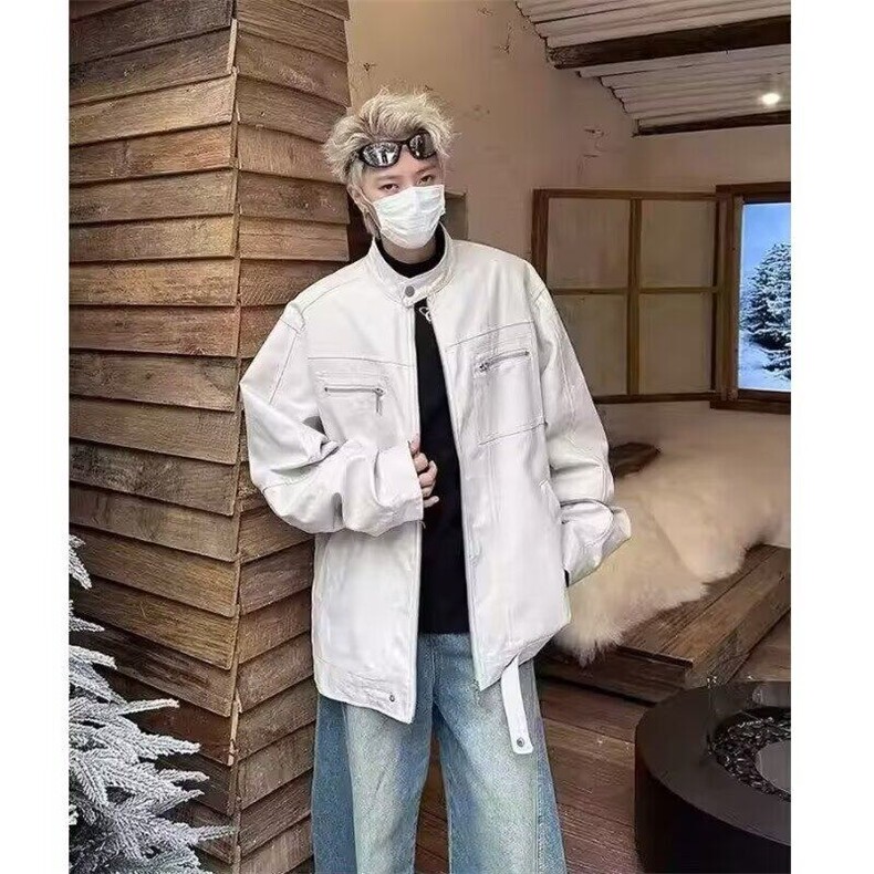 哈灵顿工装立领夹克男春秋季美式复古宽松休闲百搭水洗机车服外套,男装夹克,星座506A