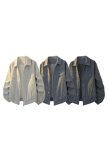 美式重磅高品质夹克假两件开衫外套SY8815特P81控168大码4-8XL+5，男装夹克，星座610B-1