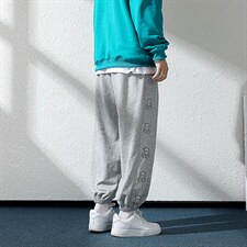 日系2024秋冬款个性卡通印花束脚运动休闲潮牌卫裤8803-P50控69，男装休闲裤，星座914-3