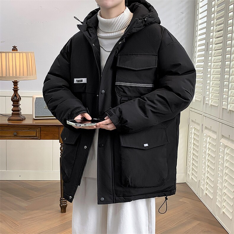 冬上新加棉加厚时尚棉服港风连帽棉衣外套男女8323-P125控价168,男装棉衣,电商A441-1