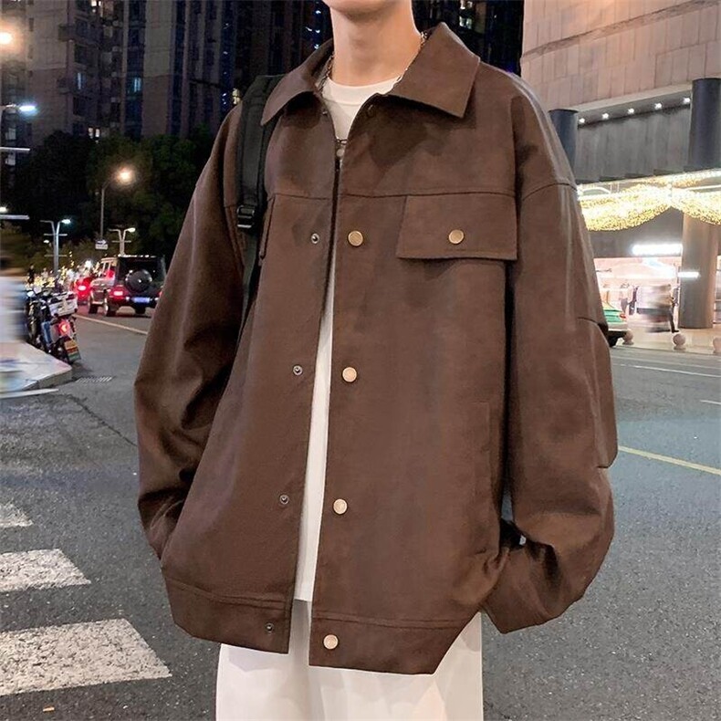 特批P85无差价新款扎染翻领PU皮外套男ins潮牌痞帅皮衣夹克J2623,男装夹克,电商A001