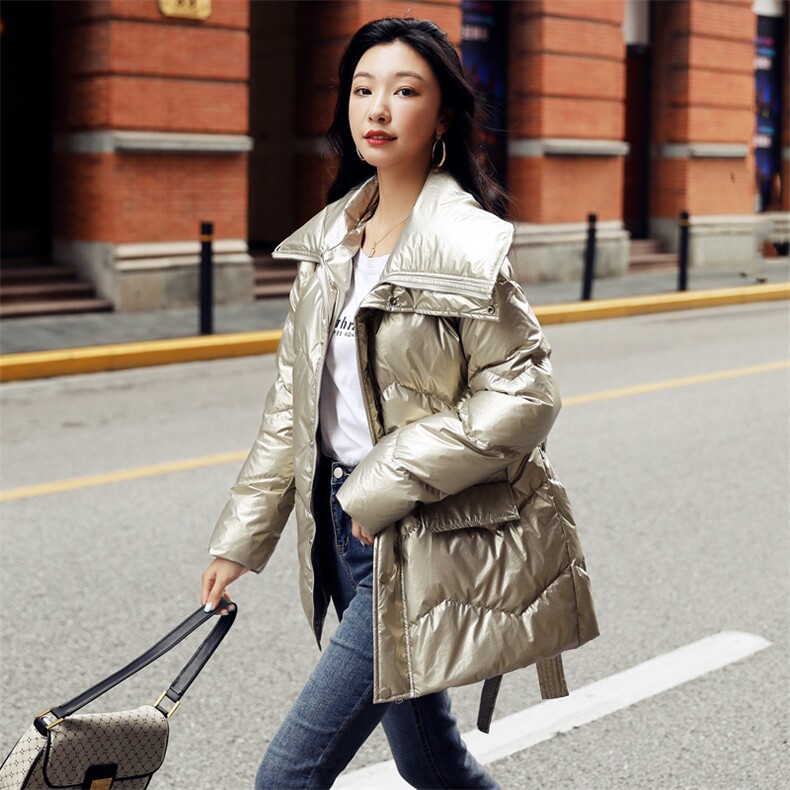 时尚潮流冬季新款女装羽绒服修身显瘦可翻可立领设计保暖轻盈外套,女装羽绒服,阿舍尔精品