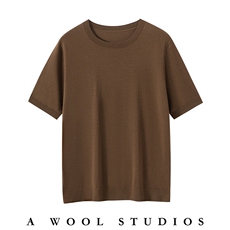 2025年秋季套头圆领羊毛衫短袖时尚百搭通勤休闲，男装羊毛衫，朝思纯山羊绒