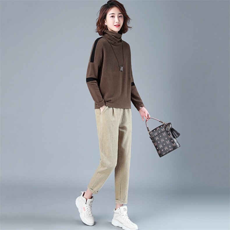 2021年秋季新款时尚洋气卫衣套装女休闲百搭两件套装春秋图片