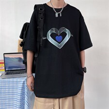 A161夏季港风男女渐变字母潮流休闲T恤短袖T0809-P25，男装T恤，电商A161-2