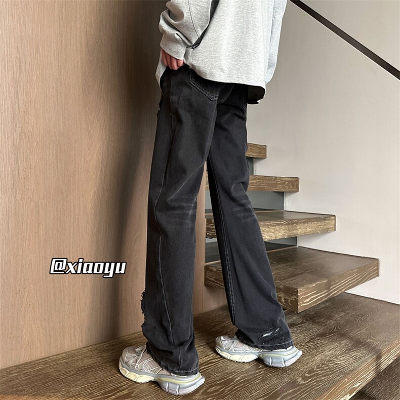 XZ616春季新款复古破洞设计感牛仔裤休闲长裤TY2405P65控78,男装牛仔裤,星座512A（原616）