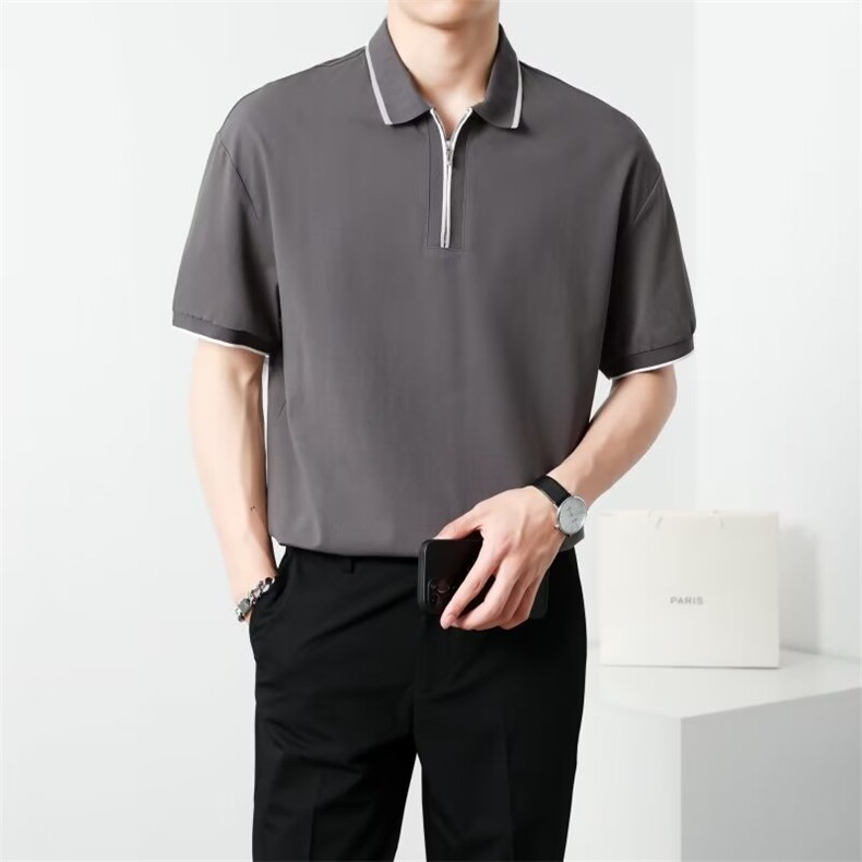 青春流行潮流标准新款百搭男POLO衫夏季潮ins短袖印花2023原宿,男装T恤,星座1116A-2（原606A-1）