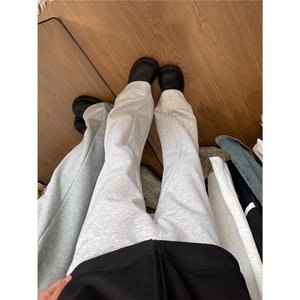 cleanfit微喇卫裤男潮牌休闲百搭直筒灰色运动痞帅长裤子 XK76图片