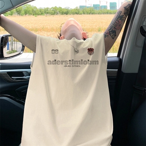 量大优 得物抖音高品质重磅230克美式印花无袖t恤背心WB656 特P18图片