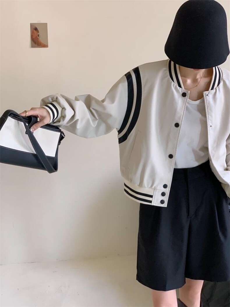 【秋款新品】进口PU棒球服，其它，TWO LAPS